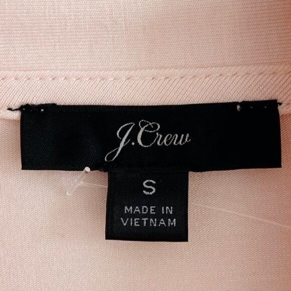 New without tag J.Crew pink knit tie neck long sleeve viscose blend  top size S - Picture 4 of 7